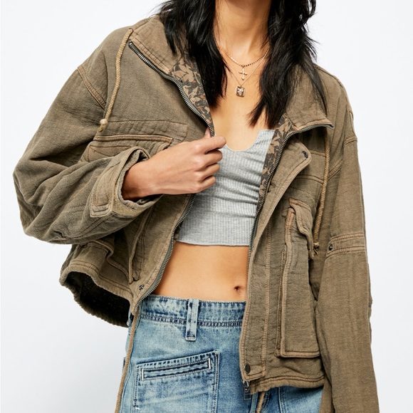 Free People Jackets & Blazers - Free People Eyes on You Surplus Jacket
